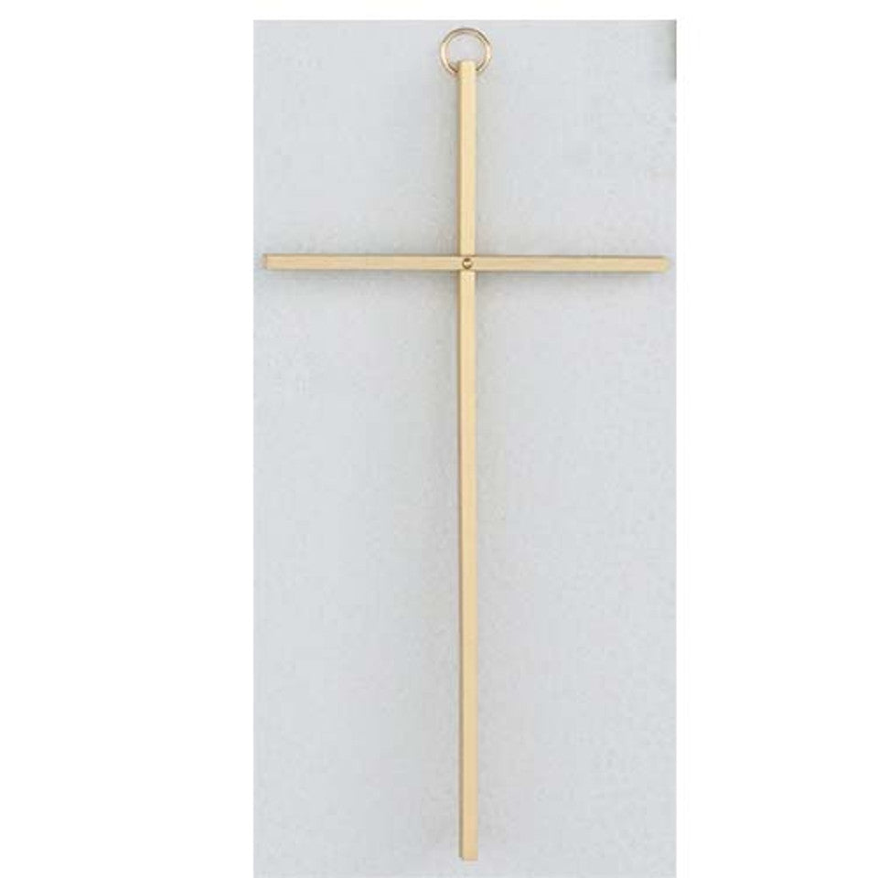 10'' Plain Solid Brass cross C510 mv