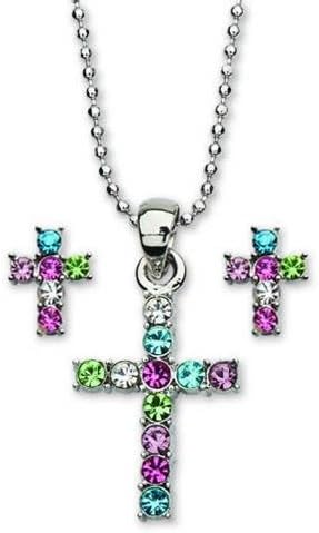 Multicolor CZ Earring and Necklace set  MM2718