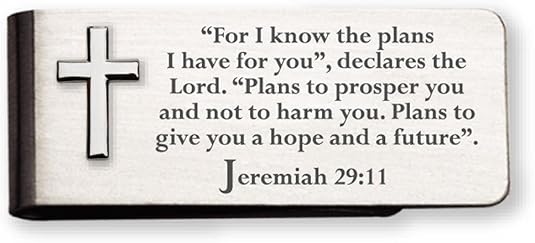 PLANS With Verse (Jer. 29:11) Silver Money Clip