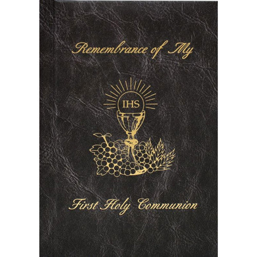 First Holy Communion Remembrance Mass Book (Black Hardcover)
