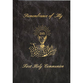 First Holy Communion Remembrance Mass Book (Black Hardcover)