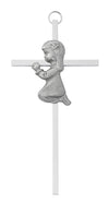 6" SILVER GIRL CROSS