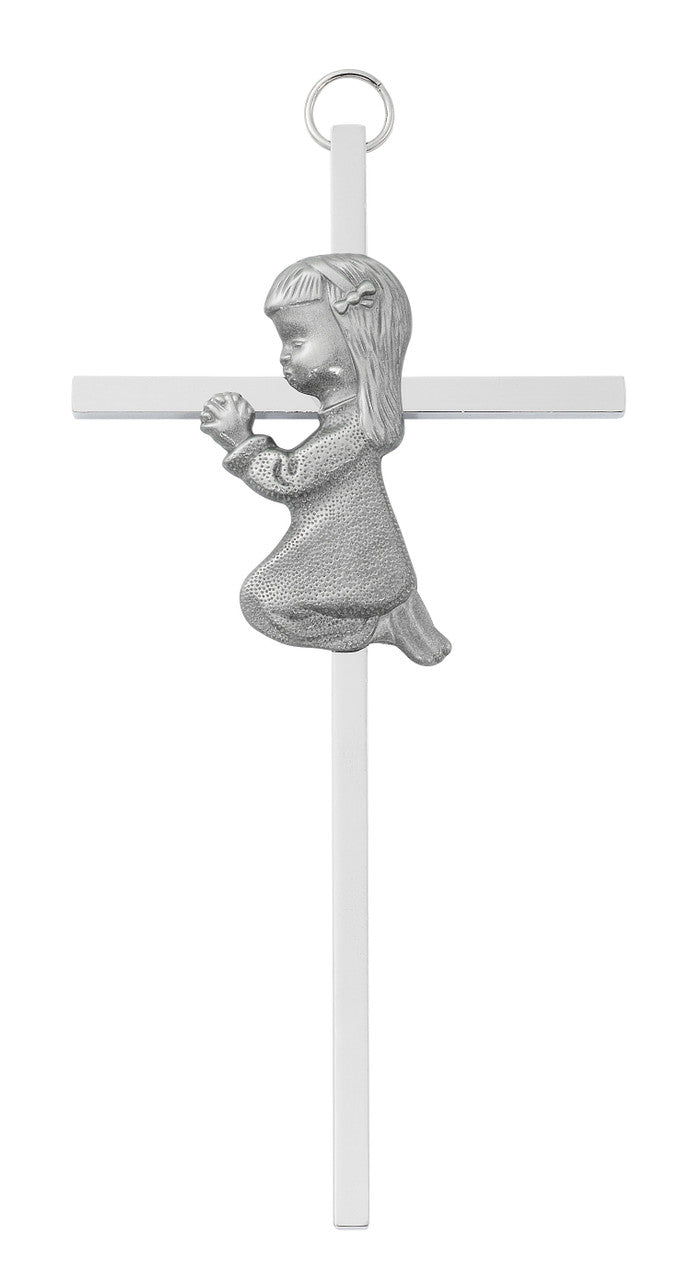 6" SILVER GIRL CROSS