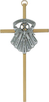 6" inches BRASS CONFIRMATION CROSS
