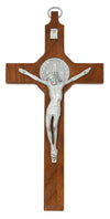 8"INCHES TALL WALNUT ST. BENEDICT CRUCIFIX