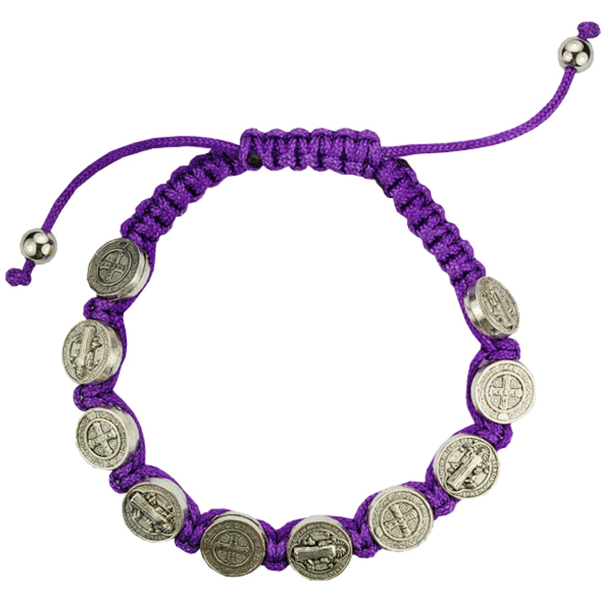 PURPLE ST. BENEDICT CORD BRACELET