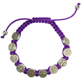 PURPLE ST. BENEDICT CORD BRACELET