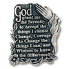 Serenity Prayer Pewter Visor Clip