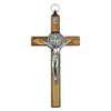 CRUCIFIX ST BENEDICT OLIVE WOOD 8" CX202BEN
