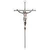 SmartChoice Crucifix - Solid Brass-Antique Silver Polished Wall Cross -10"INCHES TALL - Packed in Gift Box - Decorative Crosses - Made in USA (Antique Silver)