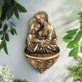 Hand Crafted Holy Family Bronze Finish Holy Water Font G444F