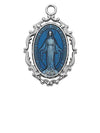 Blue Miraculous Medal Necklace on a 18'' inches chain
