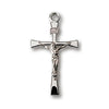 Sterling Silver 3/4in Crusader Crucifix 18in Necklace