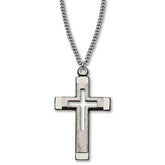 Sterling Silver Cross Necklace, 1″ on a 24'' inches chain