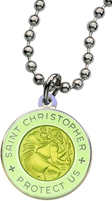 Saint Christopher Protect Us Necklace (Glow in The Dark) MM1843LU