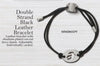 Confirmation Double Strand Black Leather Bracelet MM2861DV HJS
