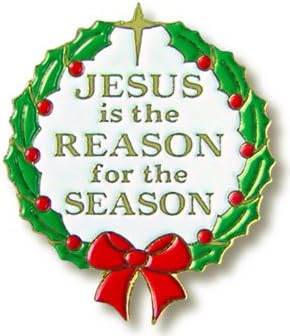 Jesus is the Reason for the Season 1-inch Christmas Lapel Pin mm49-3