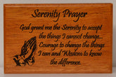 Serenity Prayer Keepsake Mahogany Box