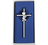 Silver Boy Wall Cross: Baptism, Christening, First Communion Gift