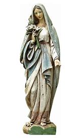 N1928 Blessed Virgin Mary Mother Madonna Lilies Garden Statue