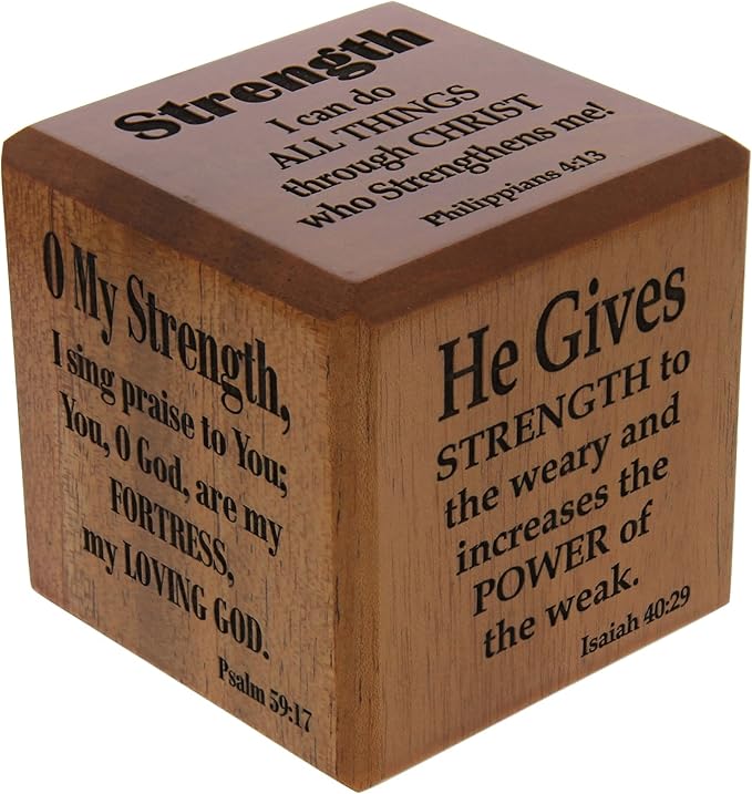 Strength Themed Scripture Cube