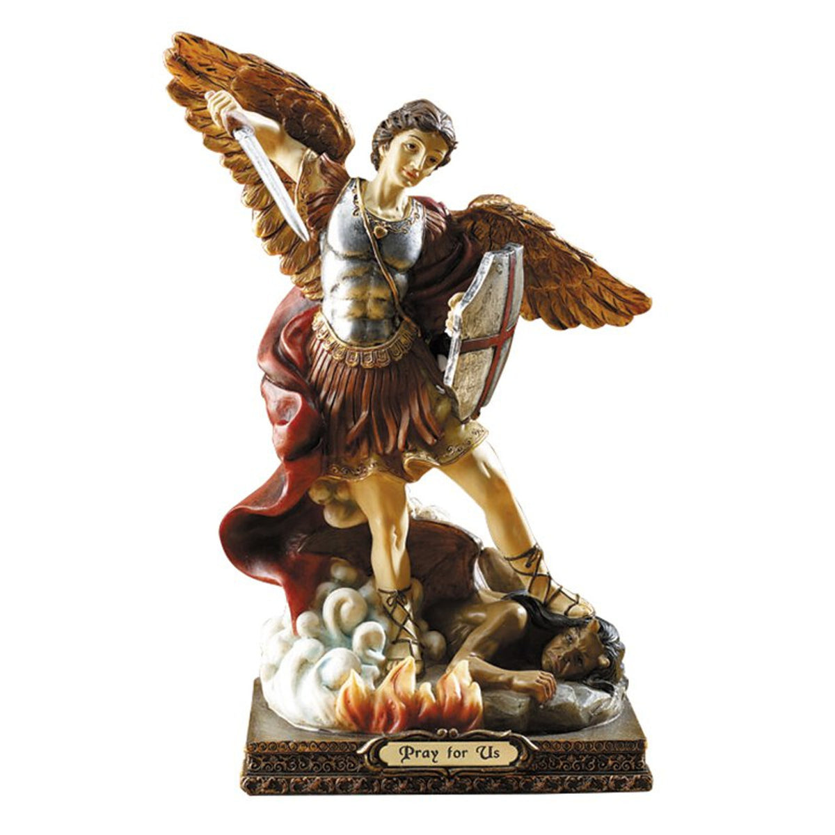 Hand Crafted 8-1/2 Inch St. Michael Statue