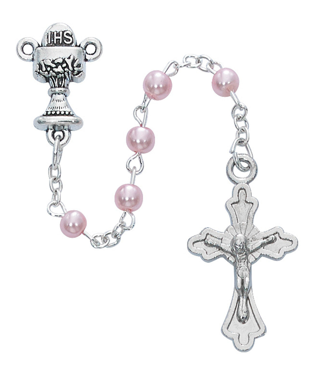 PINK PEARL COMMUNION ROSARY