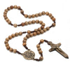 10MM WOOD BEAD ST. MICHAEL SWORD ROSARY.