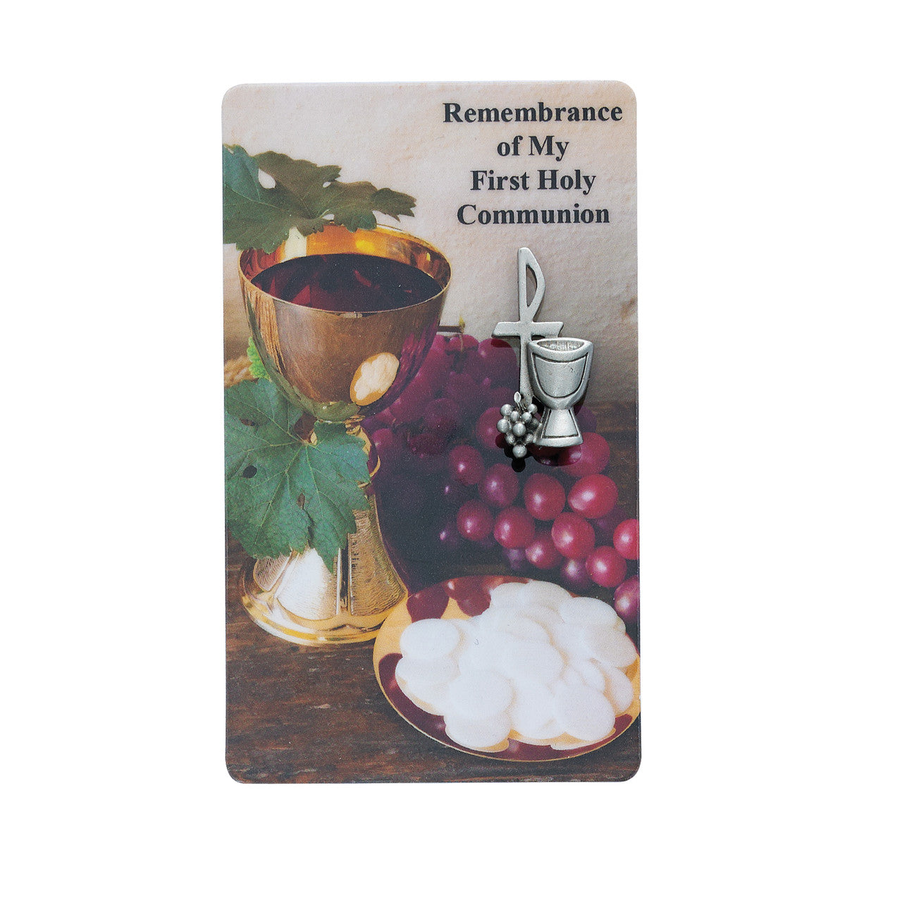 PCD98 Pewter First Communion Pin With Holy Card Peter pin mvan