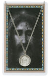 PEWTER HOLY FACE OF JESUS PENDANT ON 24" CHAIN.
