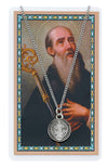 ST. BENEDICT PRAYER CARD SET INCLUDES 24" SILVERTONE CHAIN