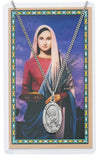 ST LUCY PRAYER CARD SET INCLUDES 18" SILVERTONE CHAIN