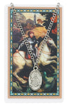 ST GEORGE PRAYER CARD SET INCLUDES 24" SILVERTONE CHAIN