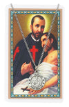 ST CAMILLUS PRAYER CARD SET INCLUDES 24" SILVERTONE CHAIN