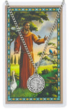ST FRANCIS PRAYER CARD SET INCLUDES 24" SILVERTONE CHAIN