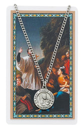 ST FRANCIS XAVIER PRAYER CARD SET INCLUDES 24" SILVERTONE CHAIN