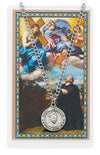 PEWTER ST IGNATIUS PRAYER CARD SET INCLUDES 24"INCHES SILVERTONE CHAIN