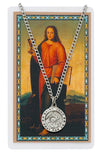 ST JOHN PRAYER CARD SET INCLUDES 24" SILVERTONE CHAIN