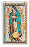 GOLD PLATED PEWTER MEDAL OUR LADY OF GUADALUPE PRAYER CARD SET