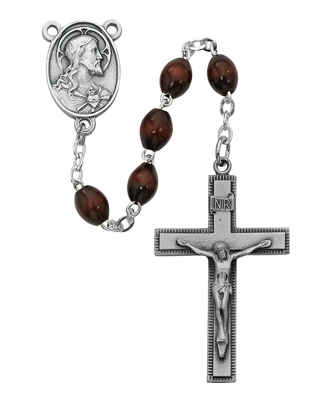 4X6MM BROWN WOOD ROSARY