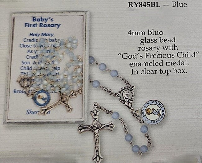 Baby's First Rosary Boy in Blue RY-845BL HJS