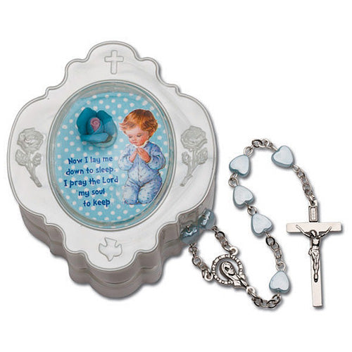 Baby Boy's First Heart Rosary in Blue RY877BL HJS