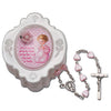 Baby Girl's First Heart Rosary in Pink