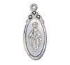 Sterling Silver Miraculous Medal Imitation Mother of Pearl Necklace