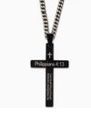 Stainless Steel Cross/” I Can Do All Things” Necklace, 1¾"