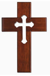 10" inches Cross-Mahogany Wall. -Cross Cut-Out