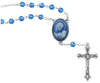 Mother and Child Blue Cameo One Decade Auto Rosary