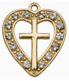 Gold Filled Heart/Cross/Stones Necklace