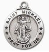 Silver plated St Michael Necklace on a 18'' inches Chain