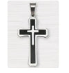 stainless steel. Two-tier, with Black enamel cross